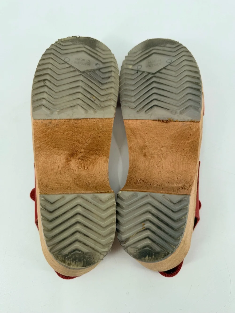 MIA Red Leather Anja Swedish Clogs 38 - Picture 6 of 7